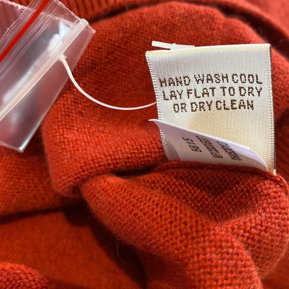 Bullock & Jones 100% Cashmere Half Zip Vest Red Sz XL - Picture 7 of 8